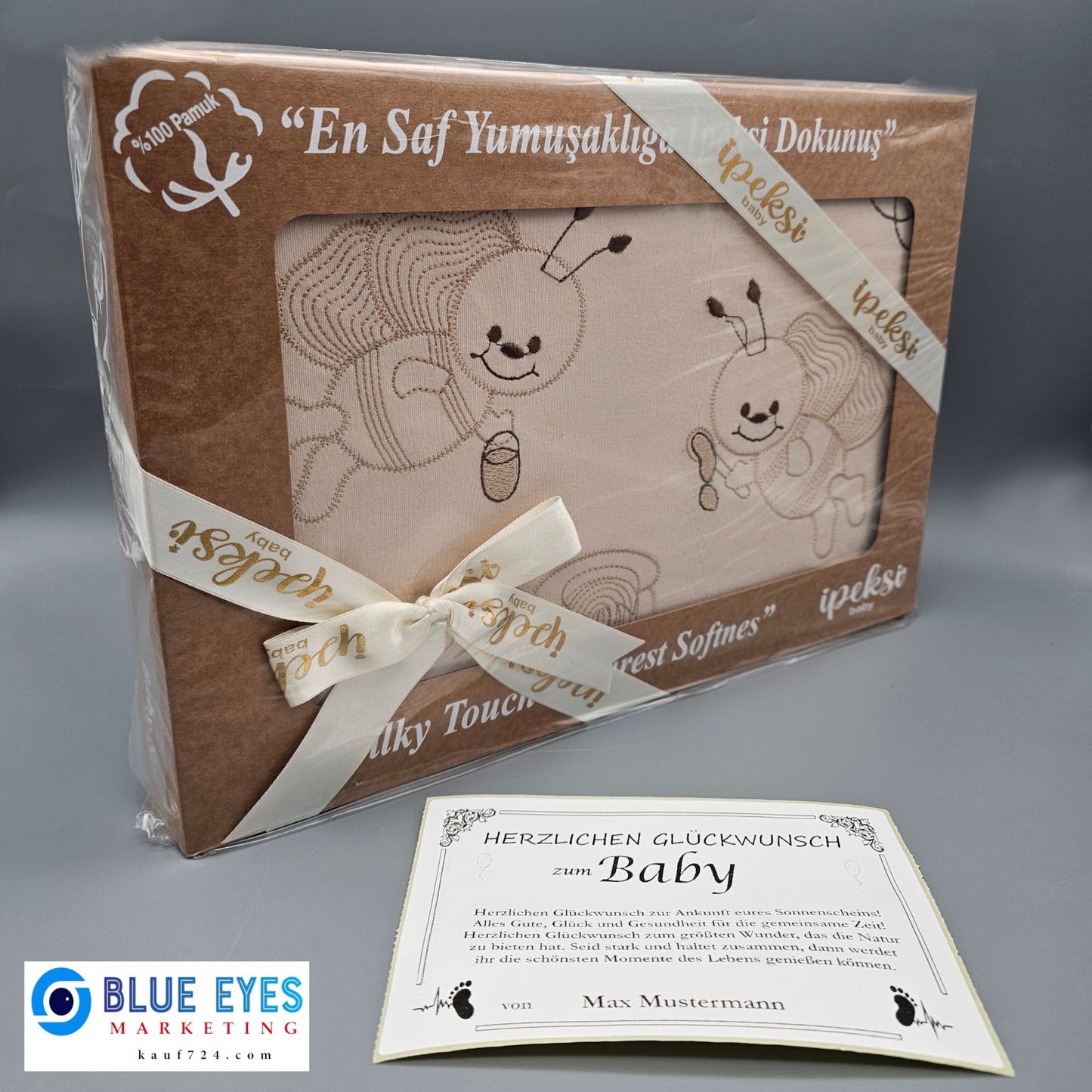 Neugeborenen Baby Set Geschenkset für Babys 0-4 Monate, 14 Teilig, mit Geschenketikett
