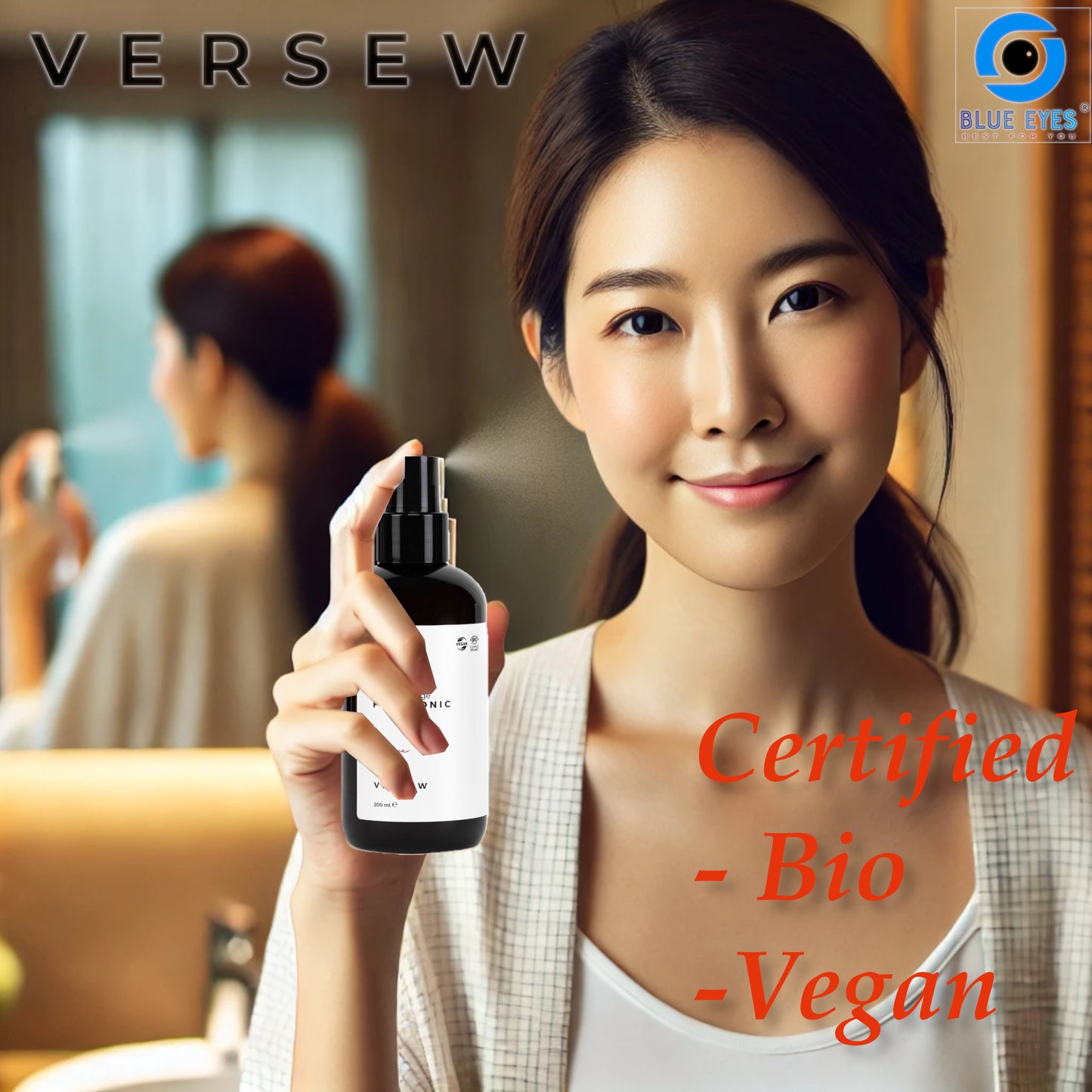 Versew Bio Vegan Gesicht Tonic Face Tonic Cleanser Reinigungstonic und Gesichtswasser (200 ml)