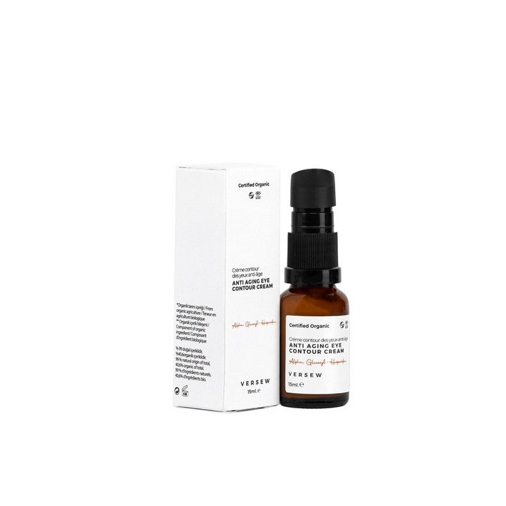Versew Bio Vegan Anti-Aging Augencreme gegen Falten Augenringe (15ml)