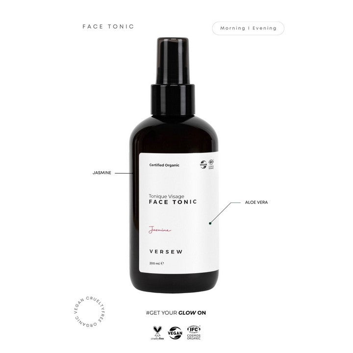 Versew Bio Vegan Gesicht Tonic Face Tonic Cleanser Reinigungstonic und Gesichtswasser (200 ml)