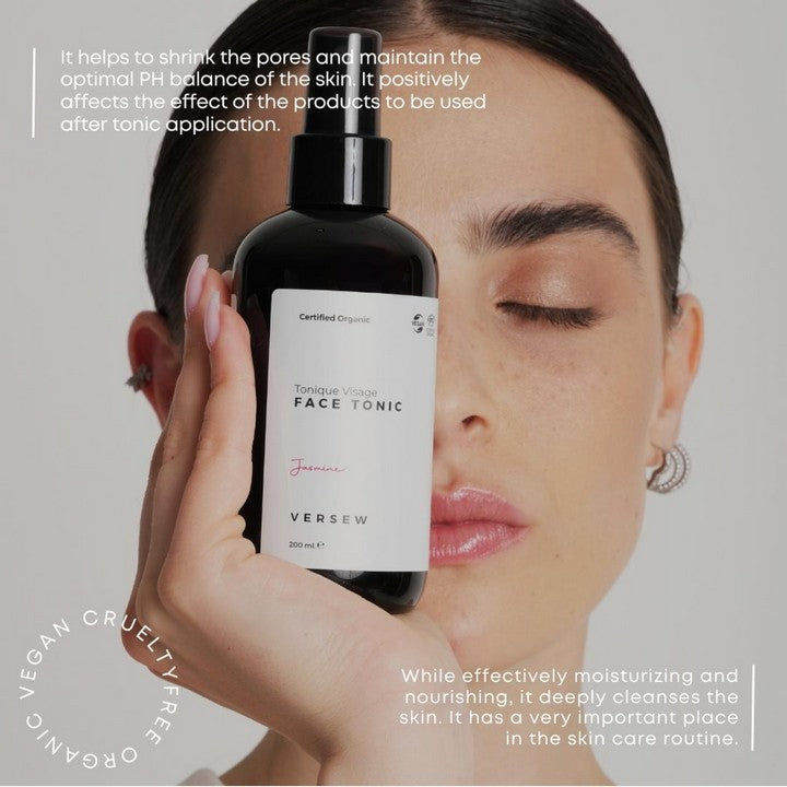 Versew Bio Vegan Gesicht Tonic Face Tonic Cleanser Reinigungstonic und Gesichtswasser (200 ml)