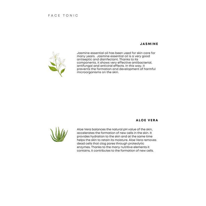 Versew Bio Vegan Gesicht Tonic Face Tonic Cleanser Reinigungstonic und Gesichtswasser (200 ml)