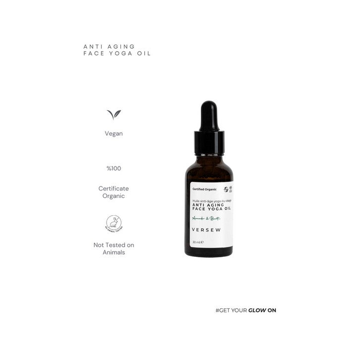 Versew Bio Vegan Anti-Aging Gesichts Yoga Massageöl (30 ml)