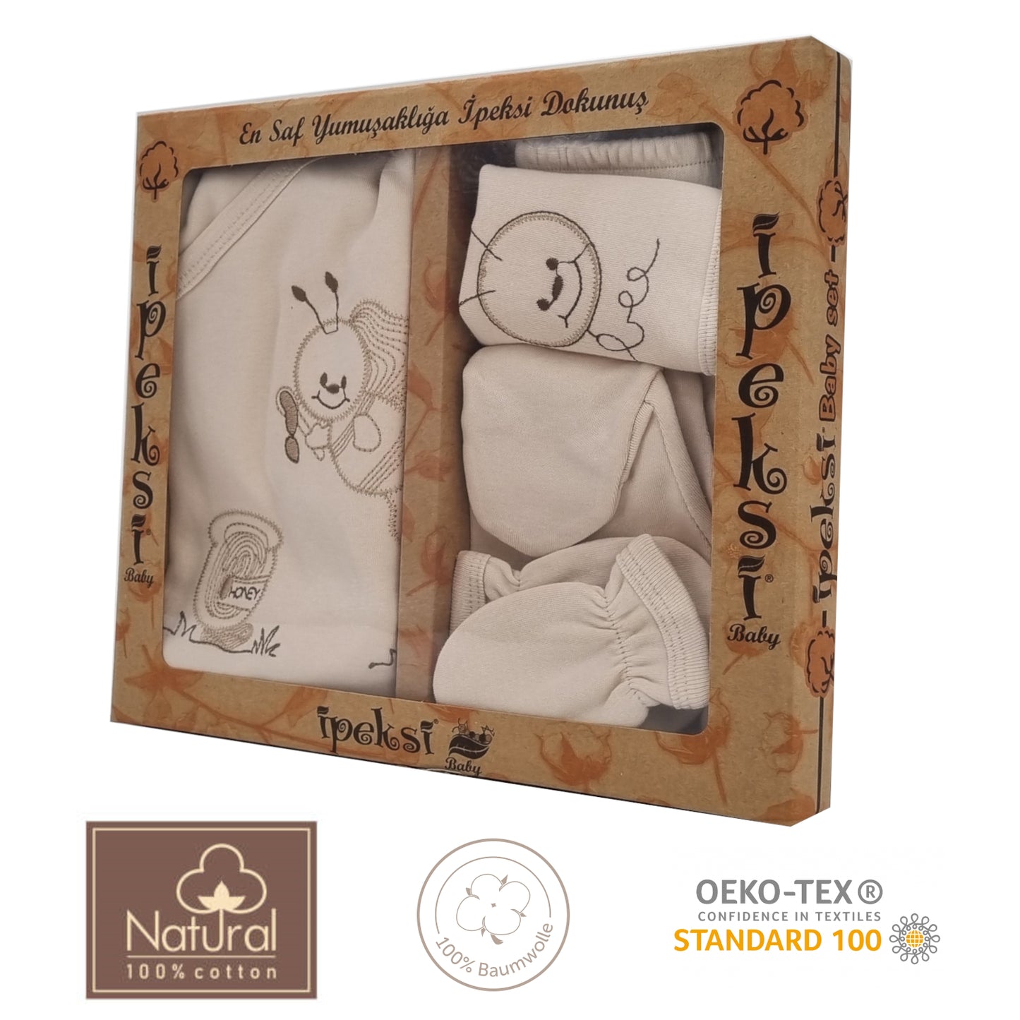 Neugeborenen Baby Geschenk Set für 0-4 Monate 5 Teilig