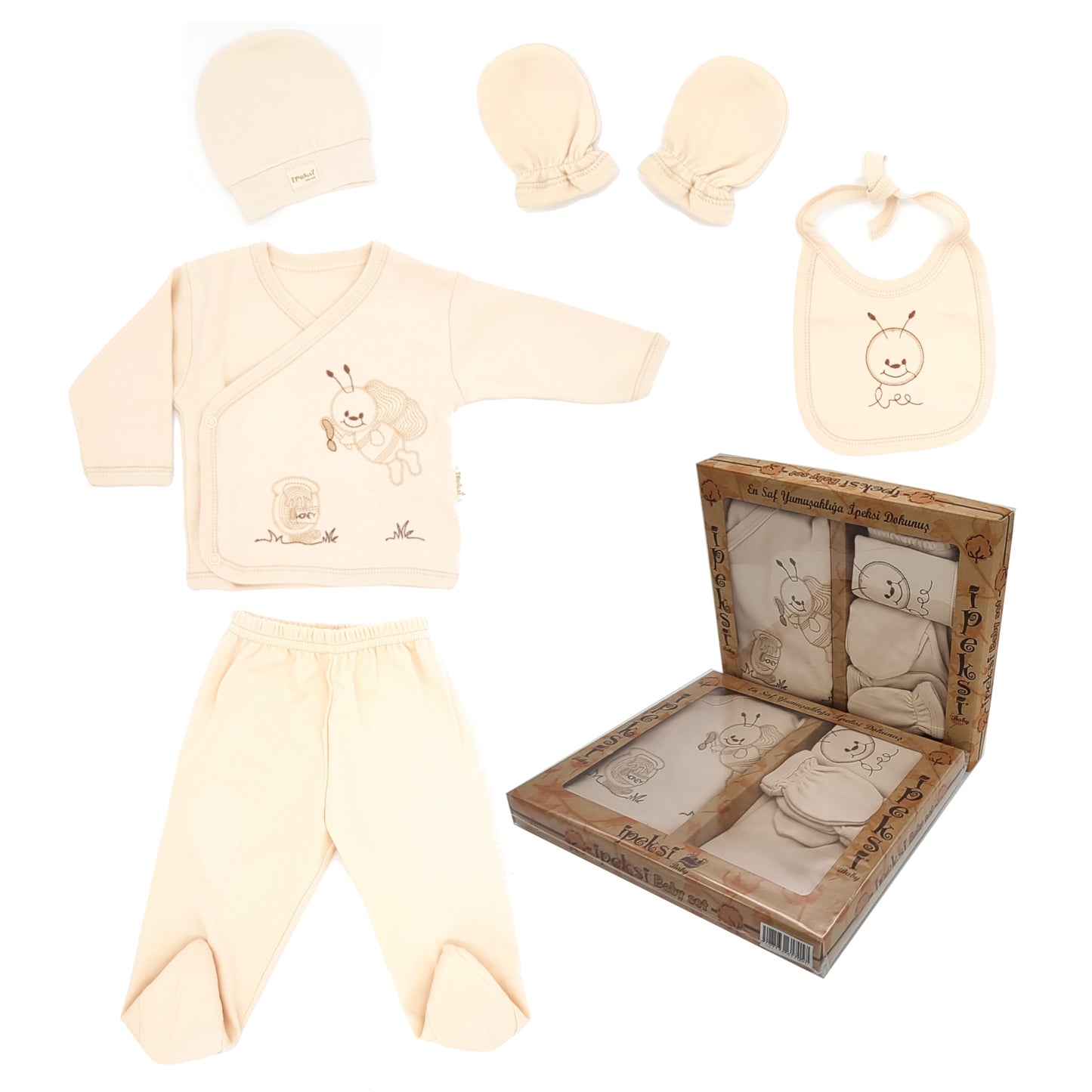 Neugeborenen Baby Geschenk Set für 0-4 Monate 5 Teilig