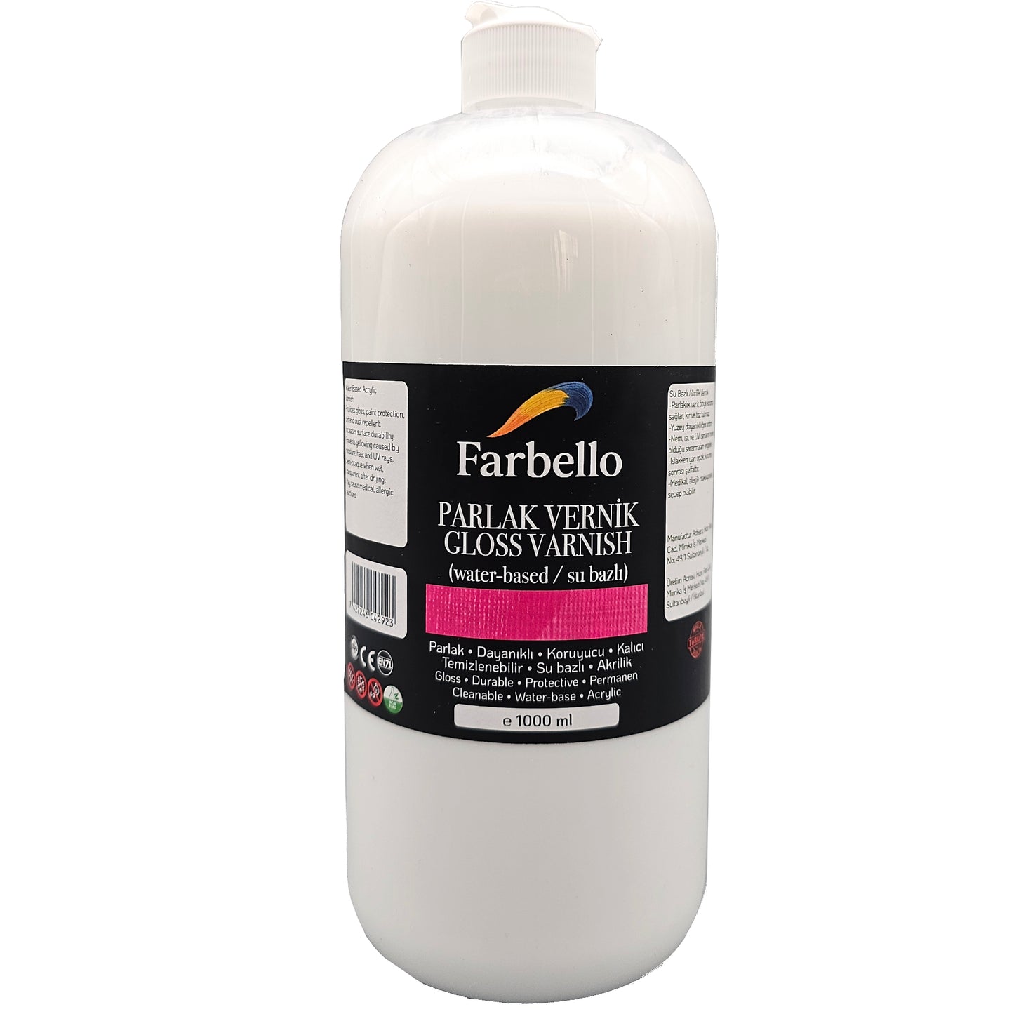 Farbello Glanzlack auf Wasserbasis – Acryl Klarlack für Papier Holz Leinwand & Basteln