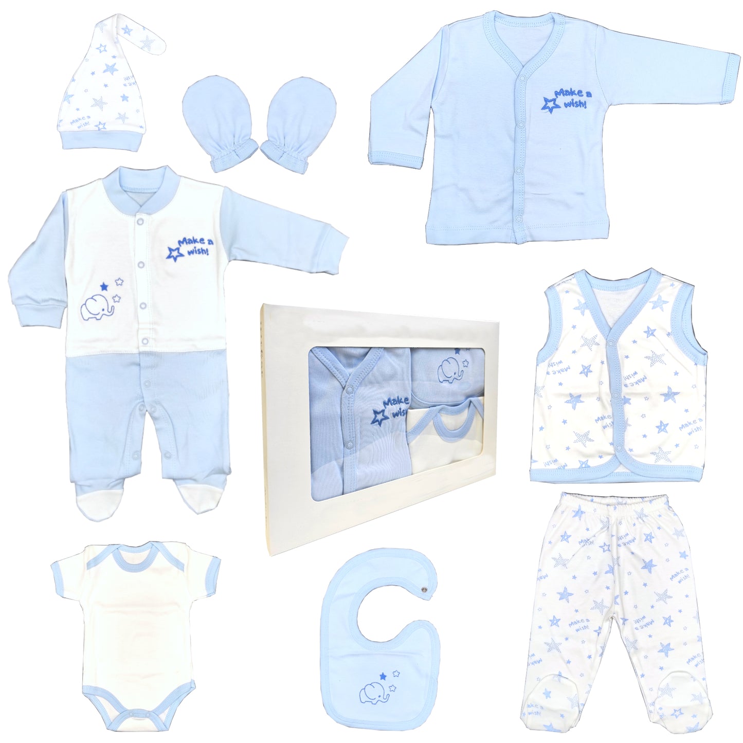 Neugeborenen Baby Unisex Geschenk Set für Babys 0-4 Monate, 8 teilig