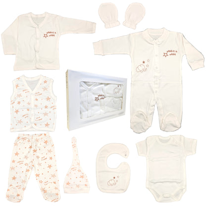 Neugeborenen Baby Unisex Geschenk Set für Babys 0-4 Monate, 8 teilig