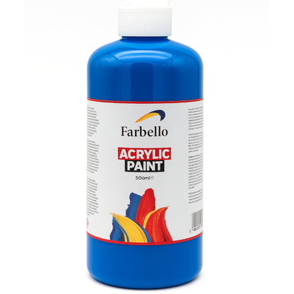 Farbello Acrylfarbe 500 ml – Hochpigmentierte Künstlerfarbe für Leinwand, Holz, Stein & mehr
