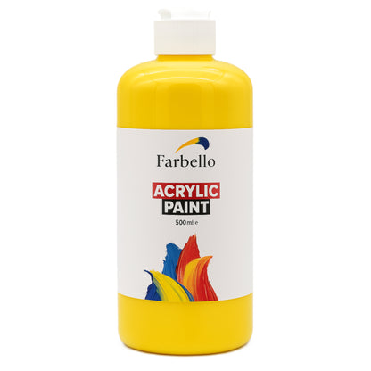 Farbello Acrylfarbe 500 ml – Hochpigmentierte Künstlerfarbe für Leinwand, Holz, Stein & mehr