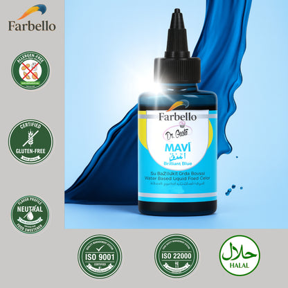 Dr. Gusto Flüssige Lebensmittelfarbe 115 g – Wasserbasierte essbare Farbe für Kuchen, Cremes, Getränke & Desserts