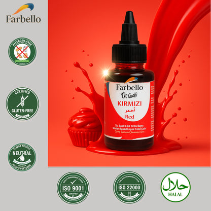 Dr. Gusto Flüssige Lebensmittelfarbe 115 g – Wasserbasierte essbare Farbe für Kuchen, Cremes, Getränke & Desserts