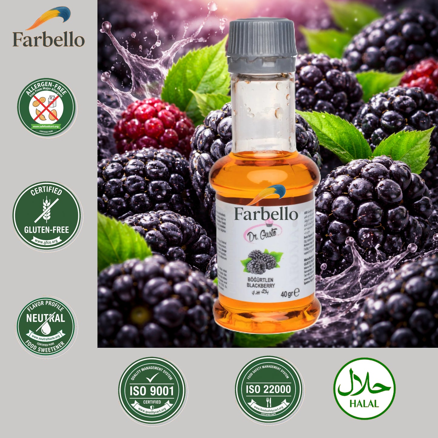 Dr. Gusto Lebensmittelaroma 40 ml – Hochkonzentriertes Flüssigaroma in 8 Sorten