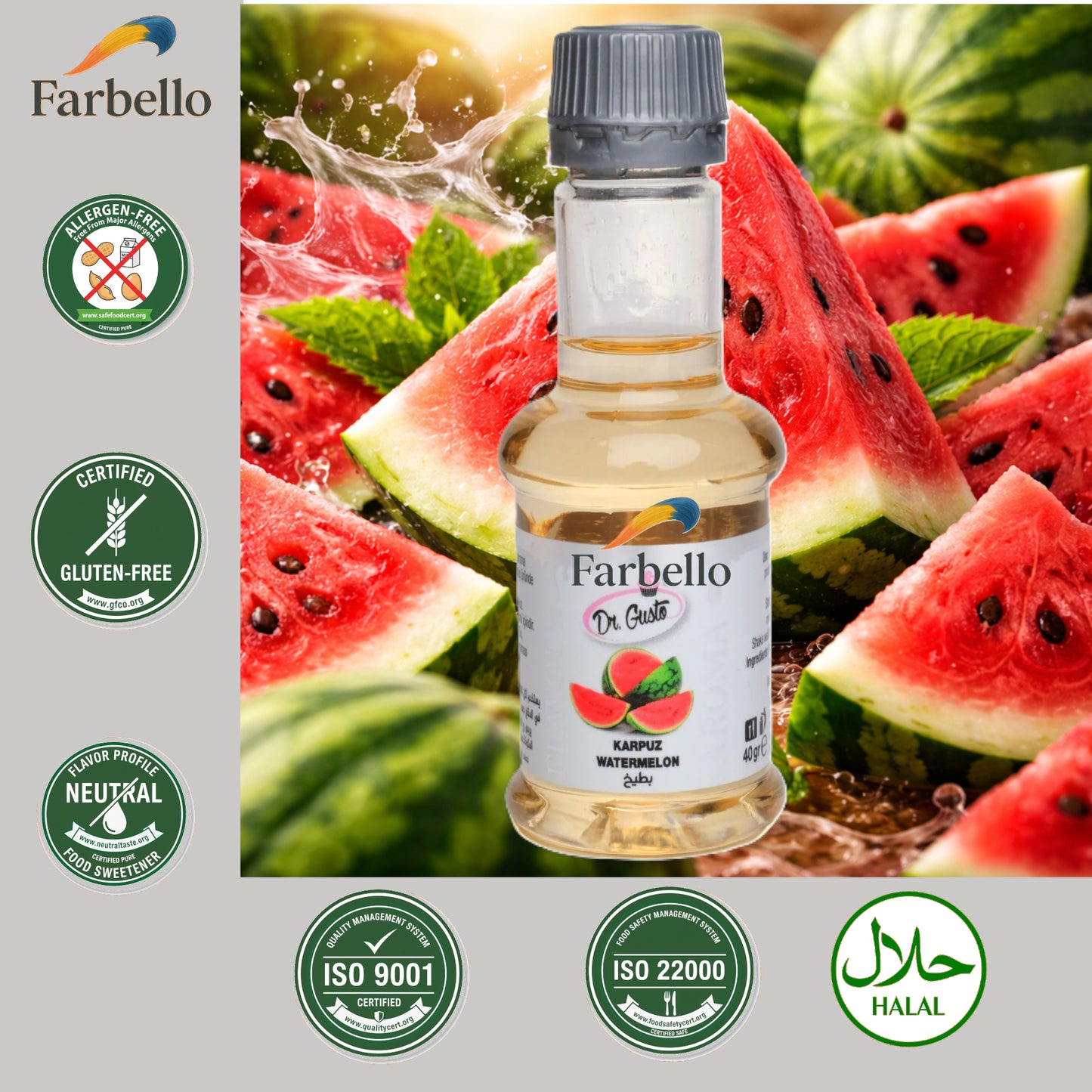 Dr. Gusto Lebensmittelaroma 40 ml – Hochkonzentriertes Flüssigaroma in 8 Sorten