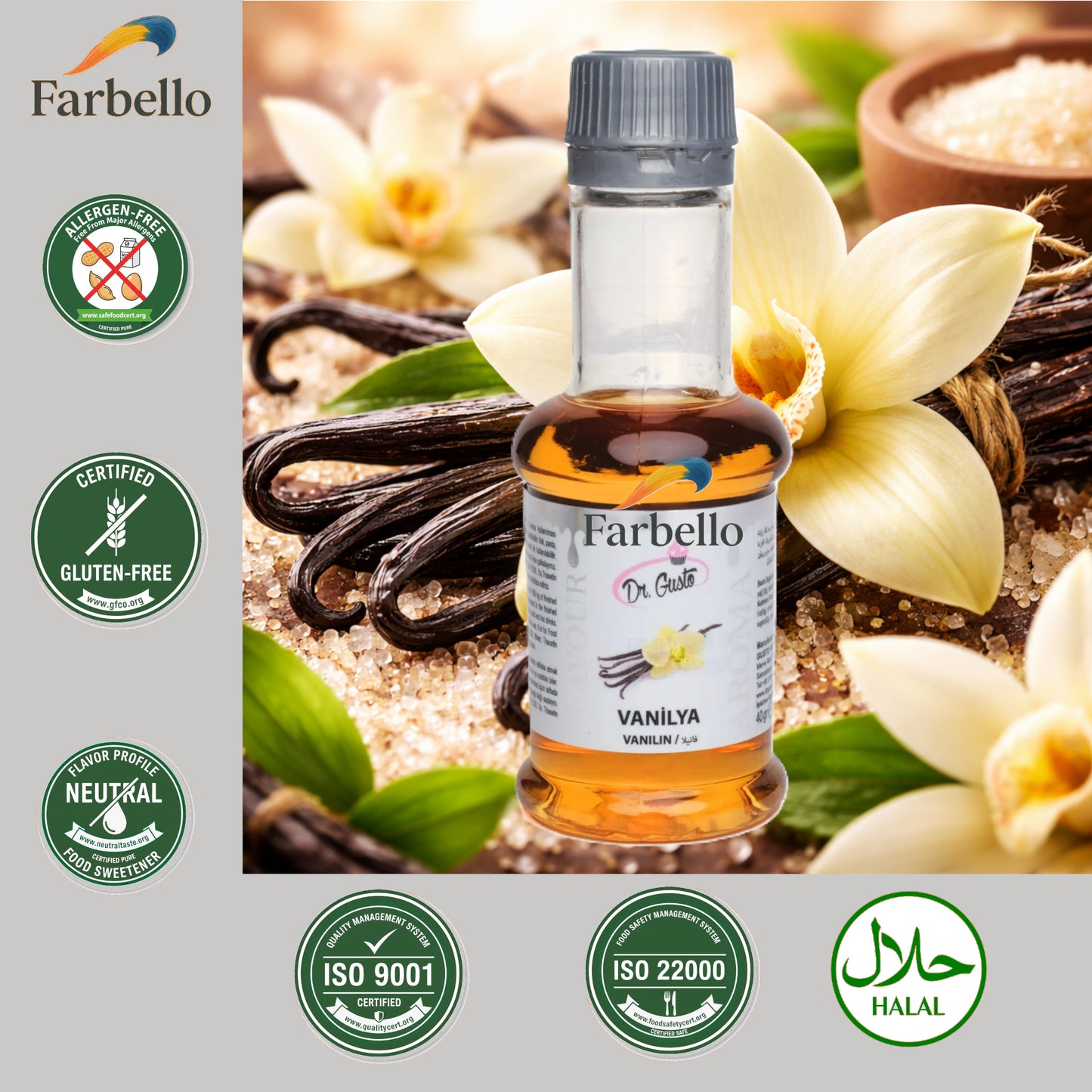 Dr. Gusto Lebensmittelaroma 40 ml – Hochkonzentriertes Flüssigaroma in 8 Sorten