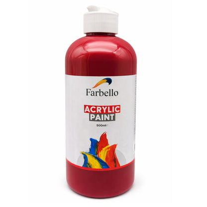Farbello Acrylfarbe 500 ml – Hochpigmentierte Künstlerfarbe für Leinwand, Holz, Stein & mehr