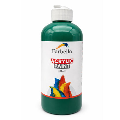 Farbello Acrylfarbe 500 ml – Hochpigmentierte Künstlerfarbe für Leinwand, Holz, Stein & mehr