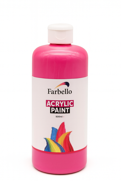 Farbello Acrylfarbe 500 ml – Hochpigmentierte Künstlerfarbe für Leinwand, Holz, Stein & mehr