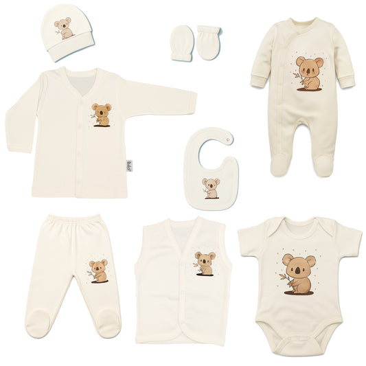 Neugeborenen Baby Unisex Geschenk Set für Babys 0-4 Monate, 8 teilig