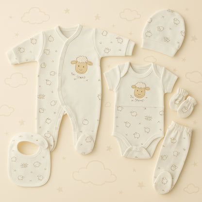 Neugeborenen Baby Geschenk Set für Babys für 0-4 Monate 6 teilig