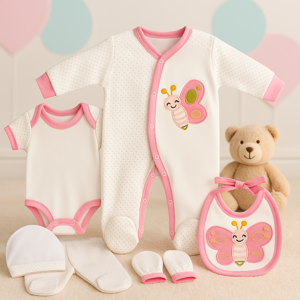 Neugeborenen Baby Geschenk Set für Babys für 0-4 Monate 6 teilig