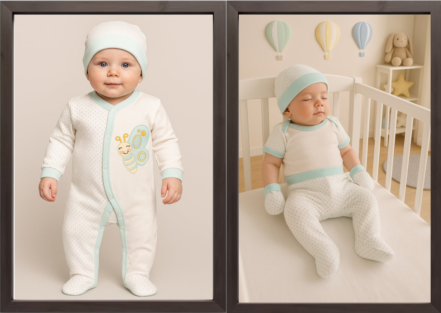 Neugeborenen Baby Geschenk Set für Babys für 0-4 Monate 6 teilig