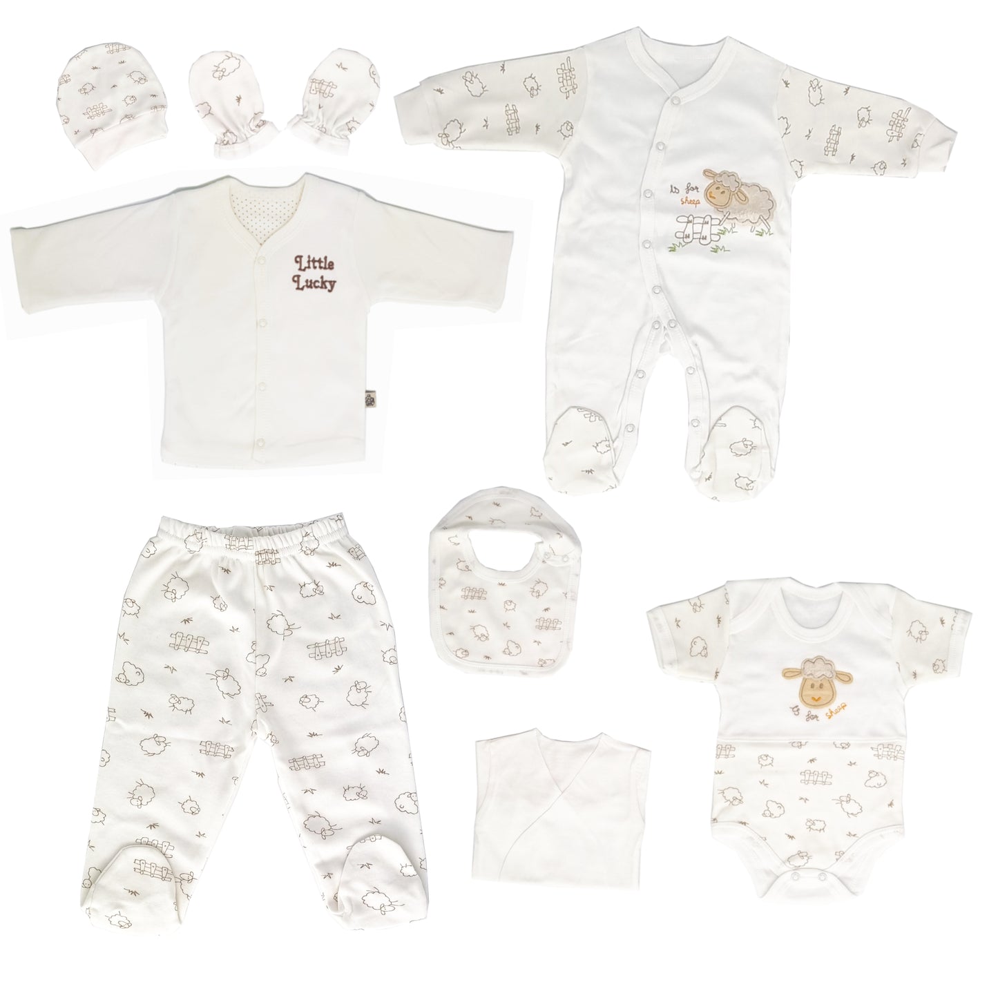 Neugeborenen Baby Unisex Geschenk Set für Babys 0-4 Monate, 8 teilig