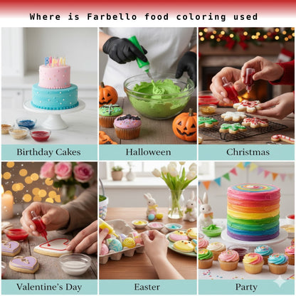 Dr. Gusto Fettlösliche Lebensmittelfarbe – 8 Farben auf Ölbasis für Schokolade, Buttercreme & Fondant