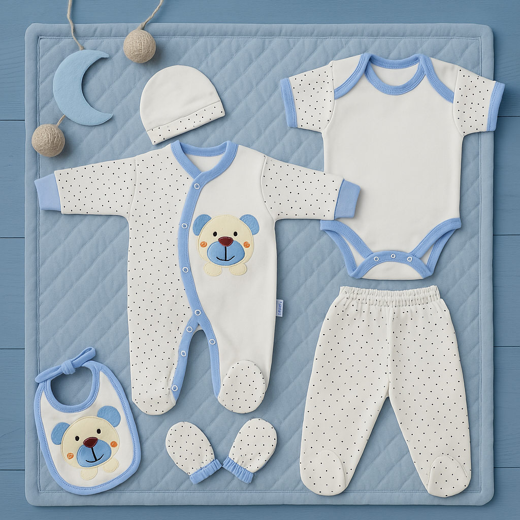 Neugeborenen Baby Geschenk Set für Babys für 0-4 Monate 6 teilig