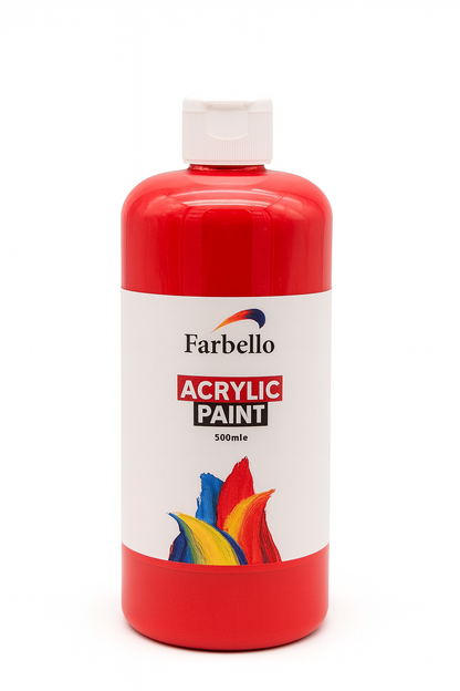 Farbello Acrylfarbe 500 ml – Hochpigmentierte Künstlerfarbe für Leinwand, Holz, Stein & mehr