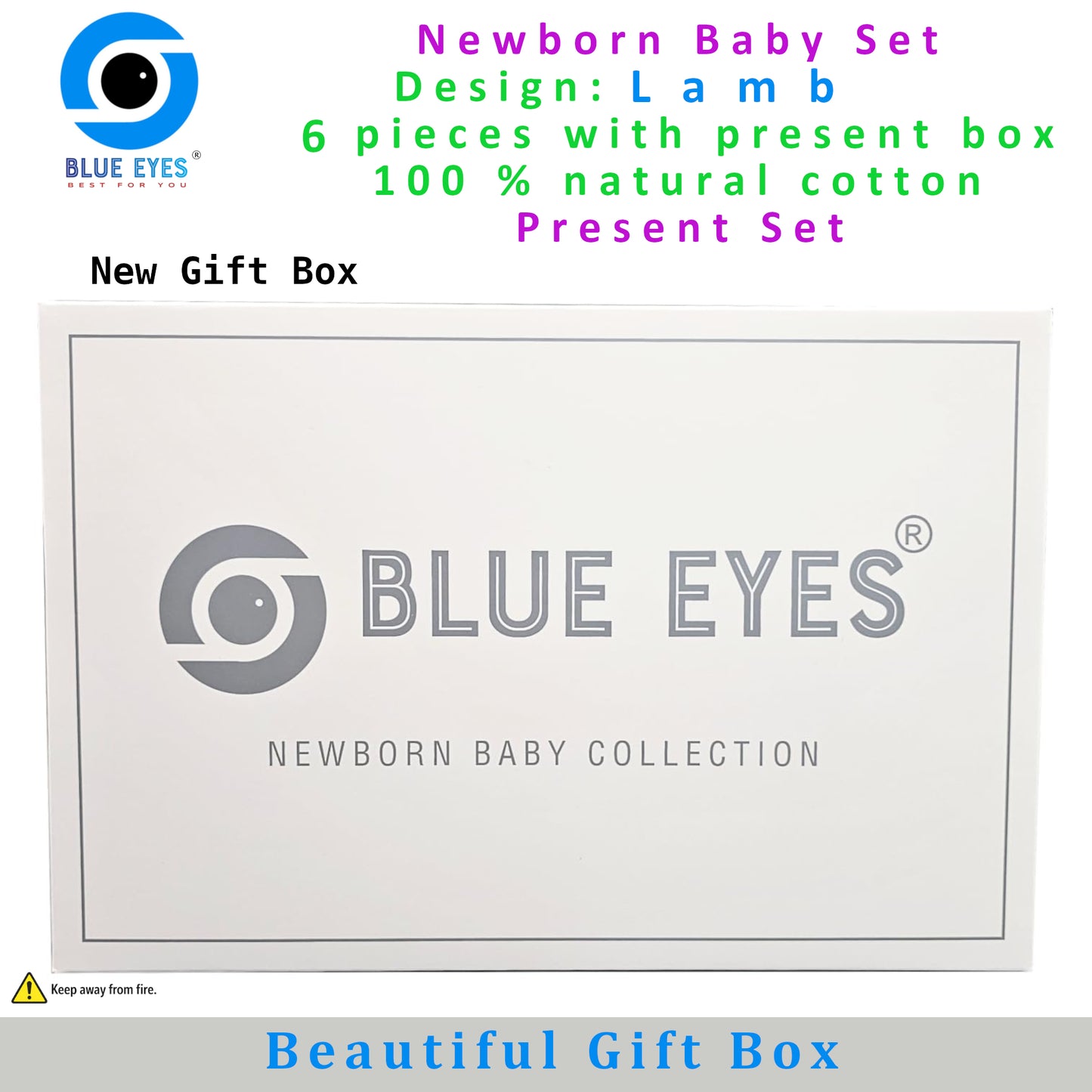 Neugeborenen Baby Geschenk Set für Babys für 0-4 Monate 6 teilig