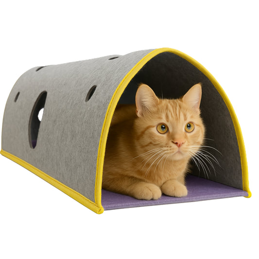 BYPET Tunnel für Katzen, Katzentunnel für Spielen/ Schlafen im Innenbereich