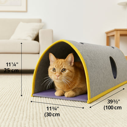 BYPET Tunnel für Katzen, Katzentunnel für Spielen/ Schlafen im Innenbereich