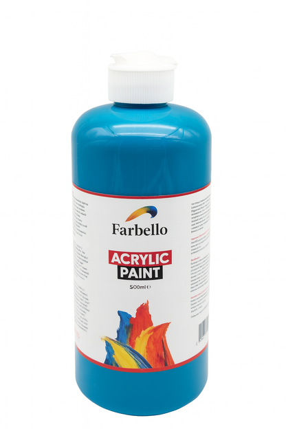 Farbello Acrylfarbe 500 ml – Hochpigmentierte Künstlerfarbe für Leinwand, Holz, Stein & mehr