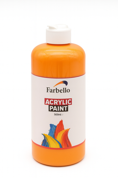 Farbello Acrylfarbe 500 ml – Hochpigmentierte Künstlerfarbe für Leinwand, Holz, Stein & mehr