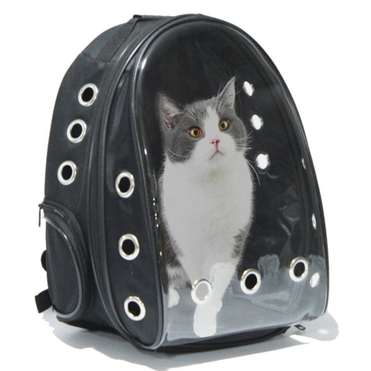 Katze Hunde Rucksack Transporttasche (Schwarz)