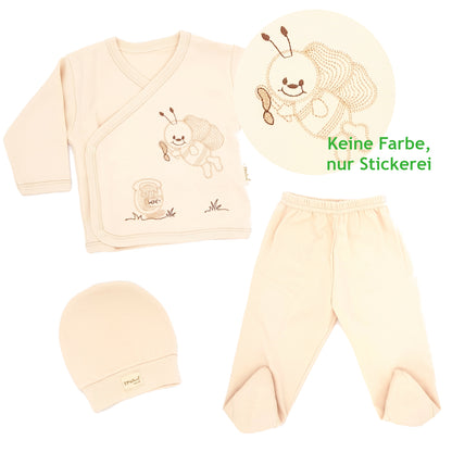 Neugeborenen Baby Unisex Geschenk Set für 0-4 Monate Ekru Größe: 56, 11 Teilig