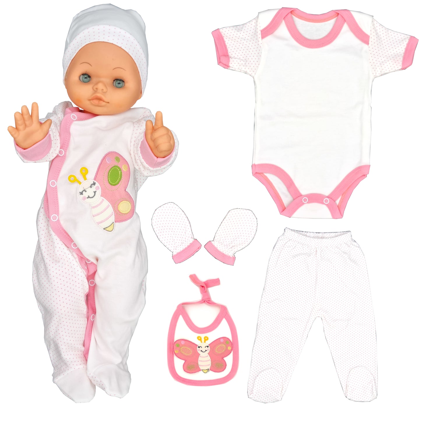 Neugeborenen Baby Geschenk Set für Babys für 0-4 Monate 6 teilig