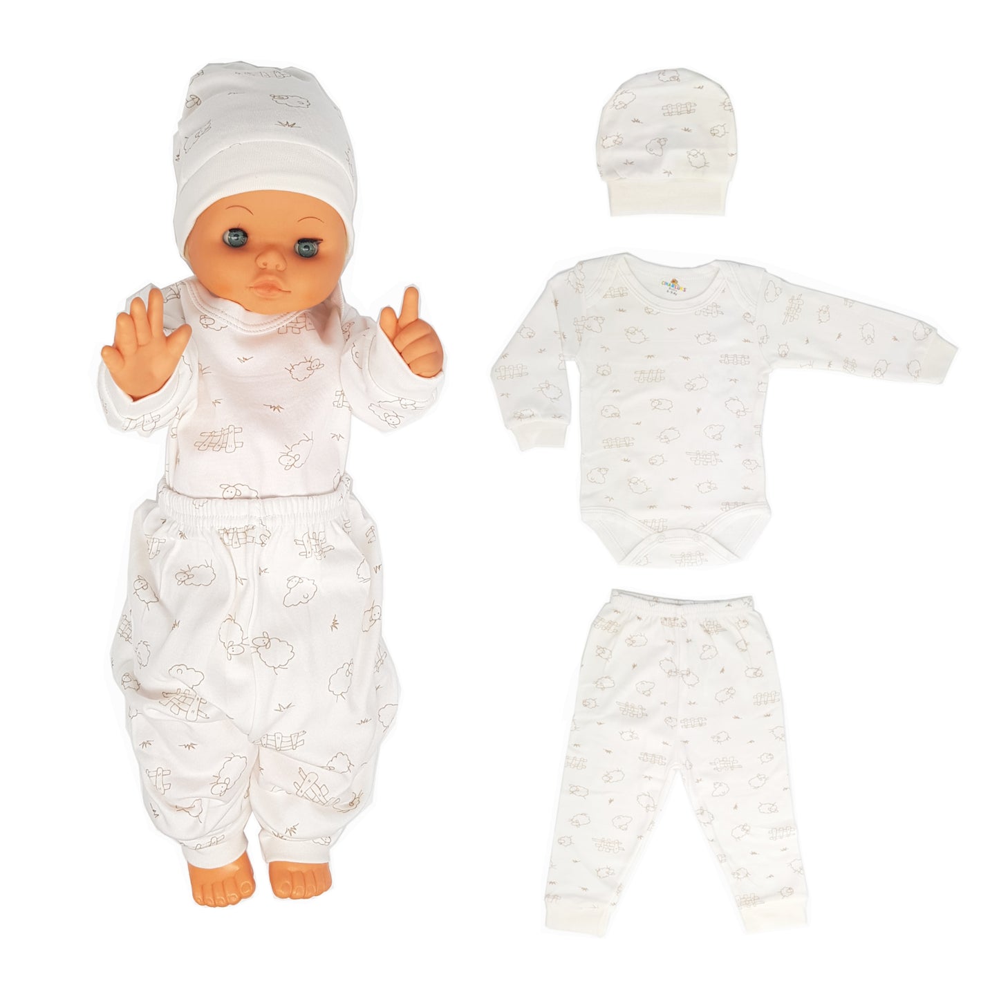 Neugeborenen Baby Geschenkset für 0-4 Monate 3 Teilig