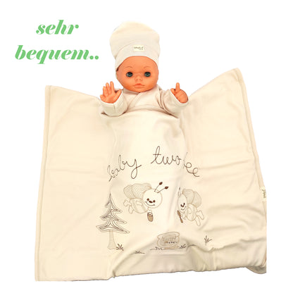 Neugeborenen Baby Unisex Geschenk Set für 0-4 Monate Ekru Größe: 56, 11 Teilig