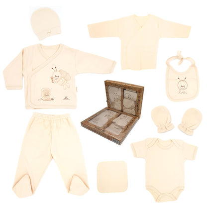 Neugeborenen Baby Geschenk Set für 0-4 Monate 8 Teilig